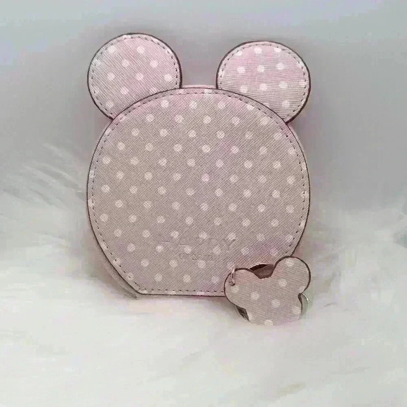 Pink Polka Dot Coin/Card Purse, Mini Mouse Inspired - Picture 4 of 6